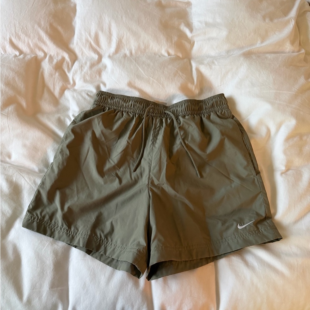 Nike Women's Olive Athletic Shorts with Drawstring
